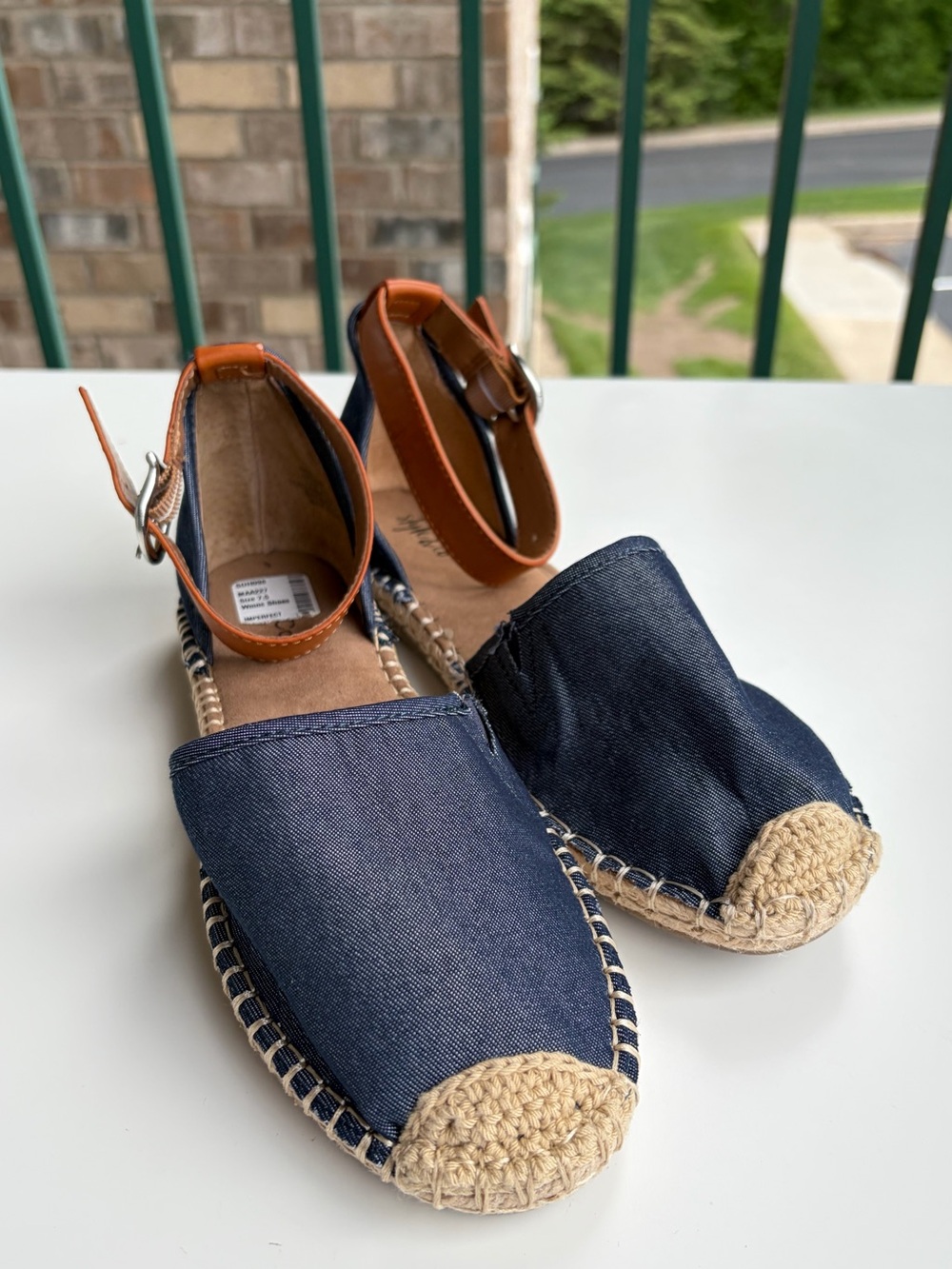 🆕✨🫐 Style&Co NavyBlue Espadrille Flats Strap Ankle Canvas Shoes Size 7.5M Summer - Picture 8 of 16